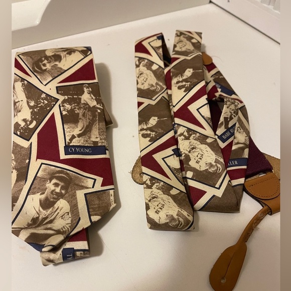 Baseball Greats Necktie Babe Ruth Cy Young Bob Feller Ty Cobb Dizzy Dean ties..